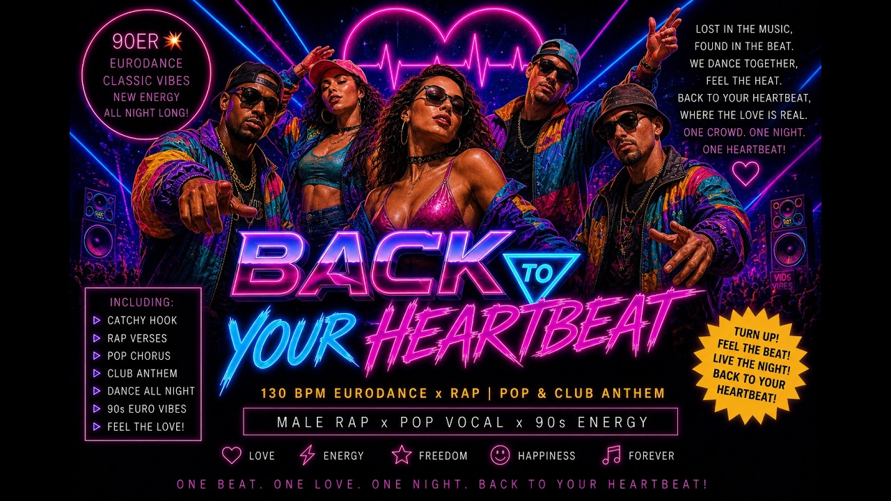 Back To Your Heartbeat-90er  💥 | 130 BPM Eurodance x Rap | Pop & Club Anthem