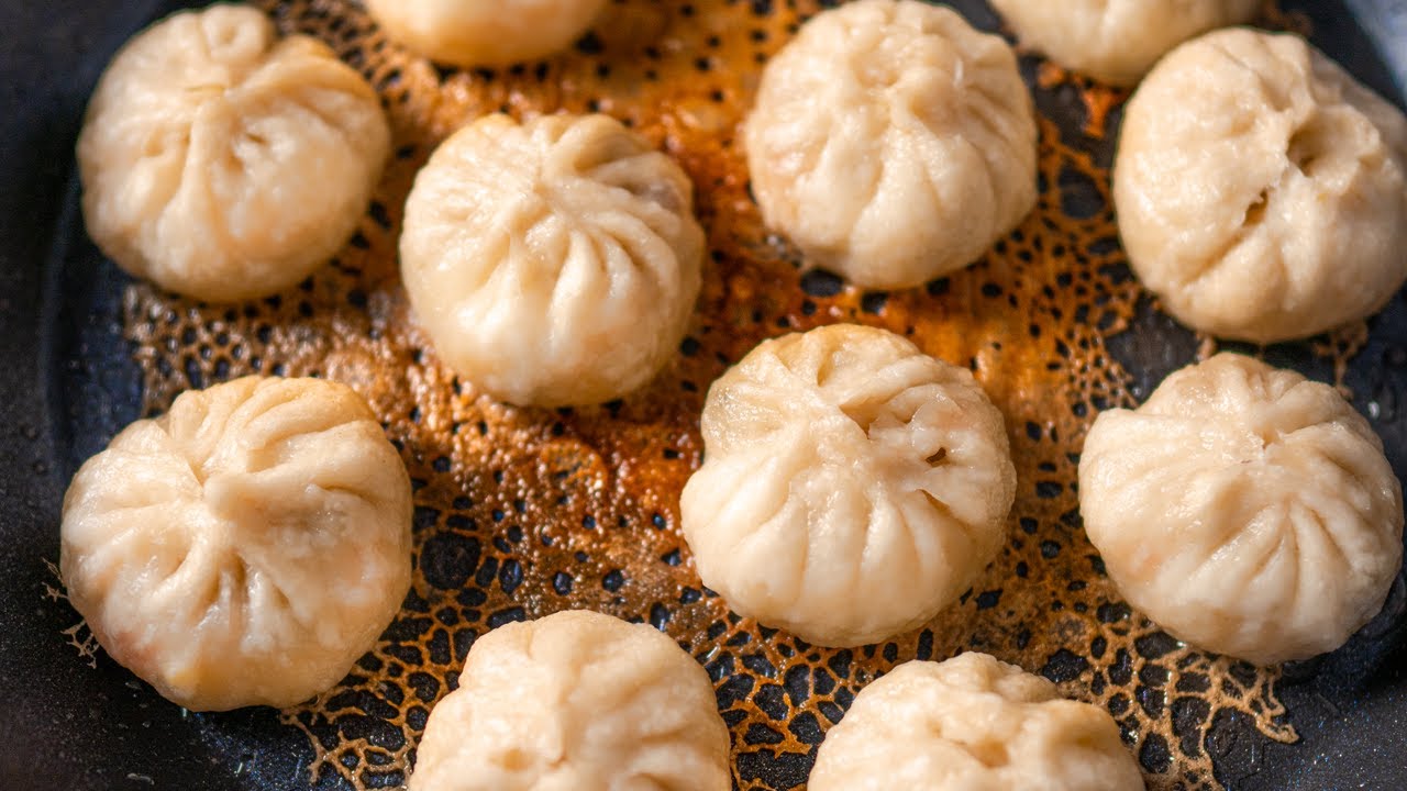 Easy Vegan Recipe | How To Make Pan-Fried Bao Buns with Pizza Dough [Fluffy with Crispy Bottom]