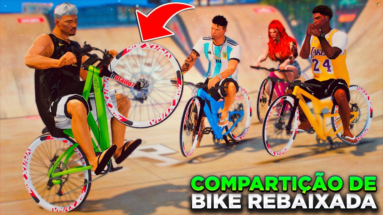 GTA V: VIDA REAL | ROLOU DESAFIO PRA SABER QUEM DA CASA É O MELHOR PILOTO DE BIKE REBAIXADA!😱 |#11