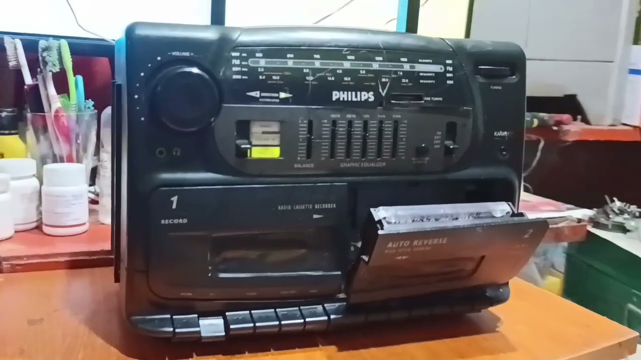 7288022810 Phillips AW7760/11  only player Double tape Recorder working FM Radio working AUX working