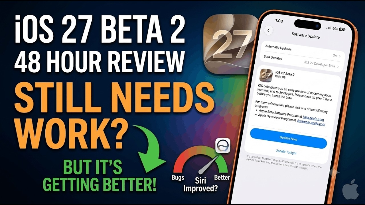 Обзор iOS 27 Beta 2 спустя 2 дня: лучше, но всё ещё есть над чем поработать!