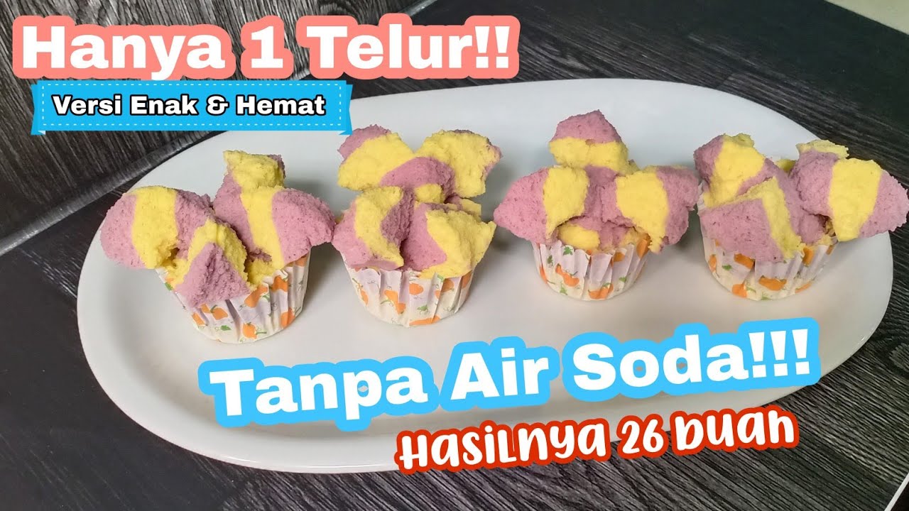 CARA MEMBUAT BOLU KUKUS MEKAR 1 TELUR || LEMBUT DAN RINGAN || ANTI GAGAL