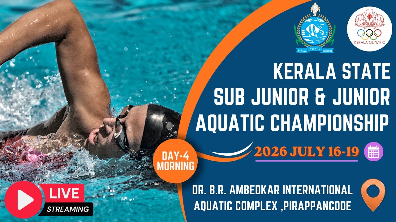 DAY 4 | Kerala State Aquatic Championship 2026 | Sub -Junior & Junior | Men & Women | Morning