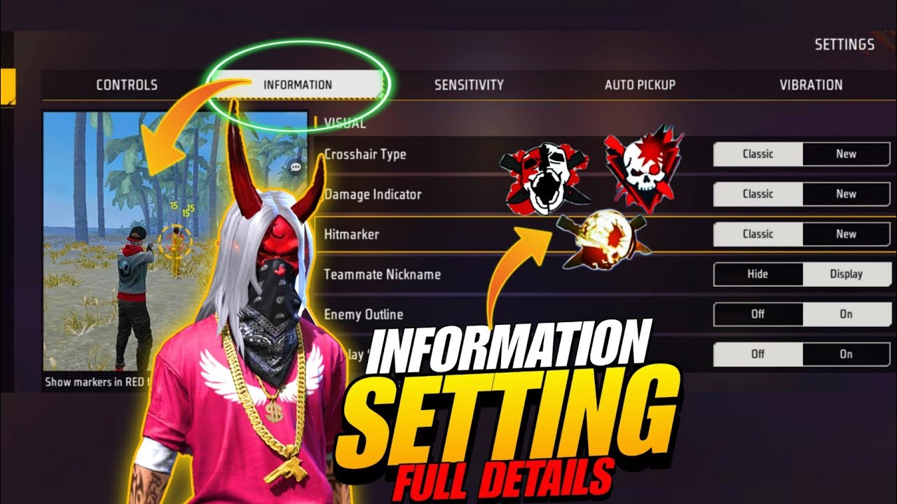 Information Setting Full Details | Free Fire New Setting After Ob48 Update | Ff New Setting