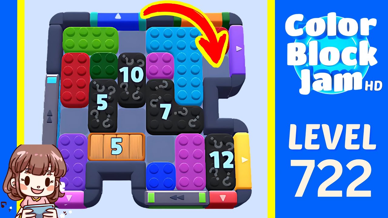 Color Block Jam Level 723 (722) Solution Walkthrough