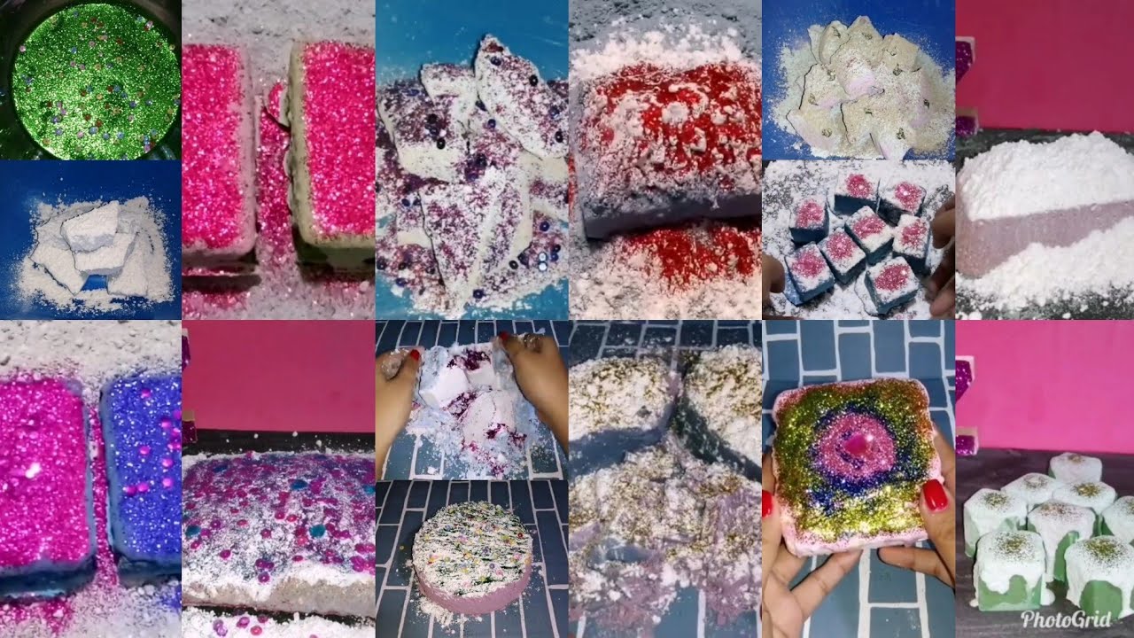 ASMR Compilation #9 (Gymchalk,Floral Foam,Recycled Powder Mix Crumble,etc.) | @asmrziebra15