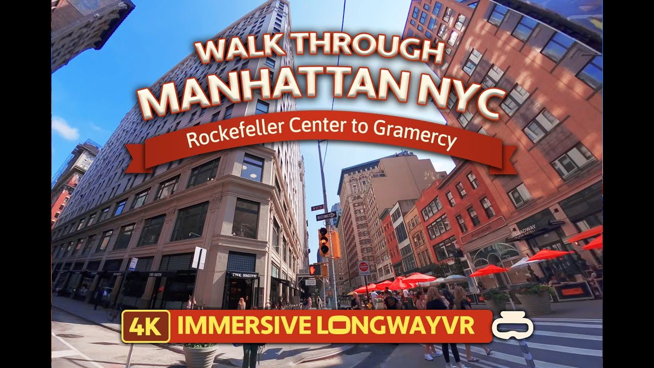 Midtown Manhattan Day Walk 🇺🇸 | Rockefeller Center to Gramercy | VR180 8K | NYC City Ambience
