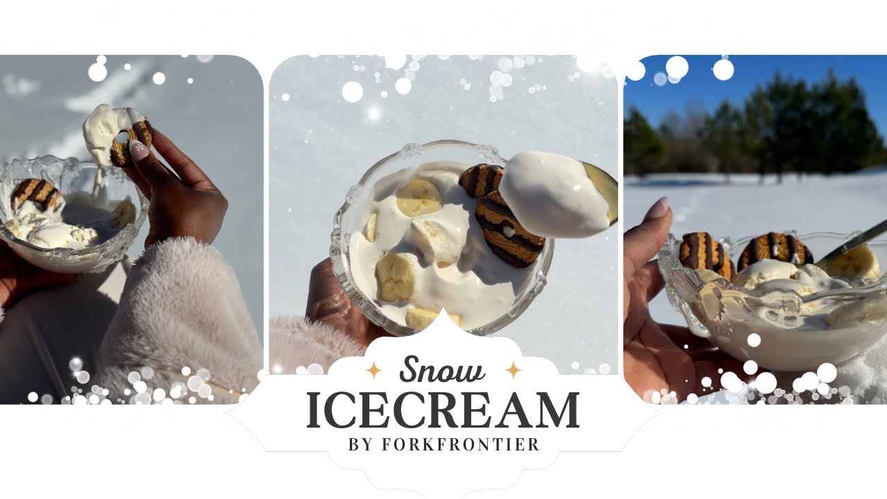 How to make Ice Cream in the Snow ❄️ | Viral Winter Dessert