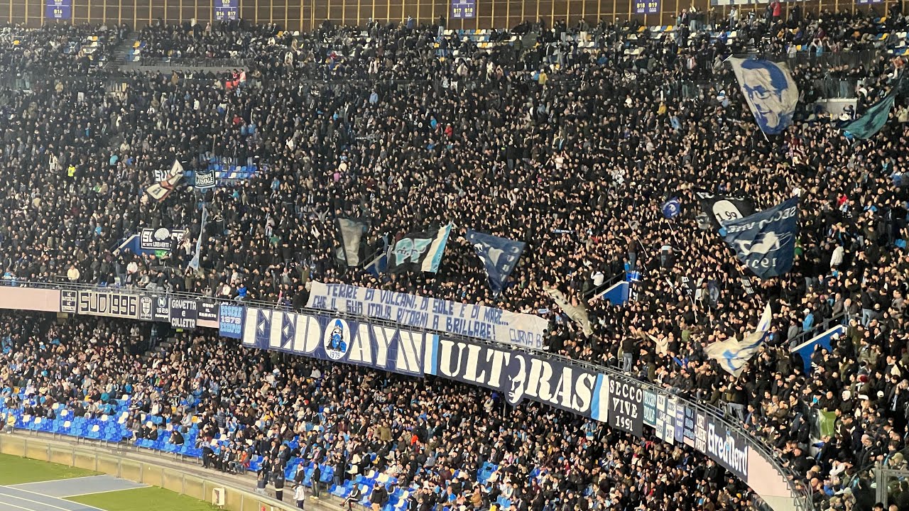 Napoli-Fiorentina 2-1 il tifo della Curva B 31/01/26 4K