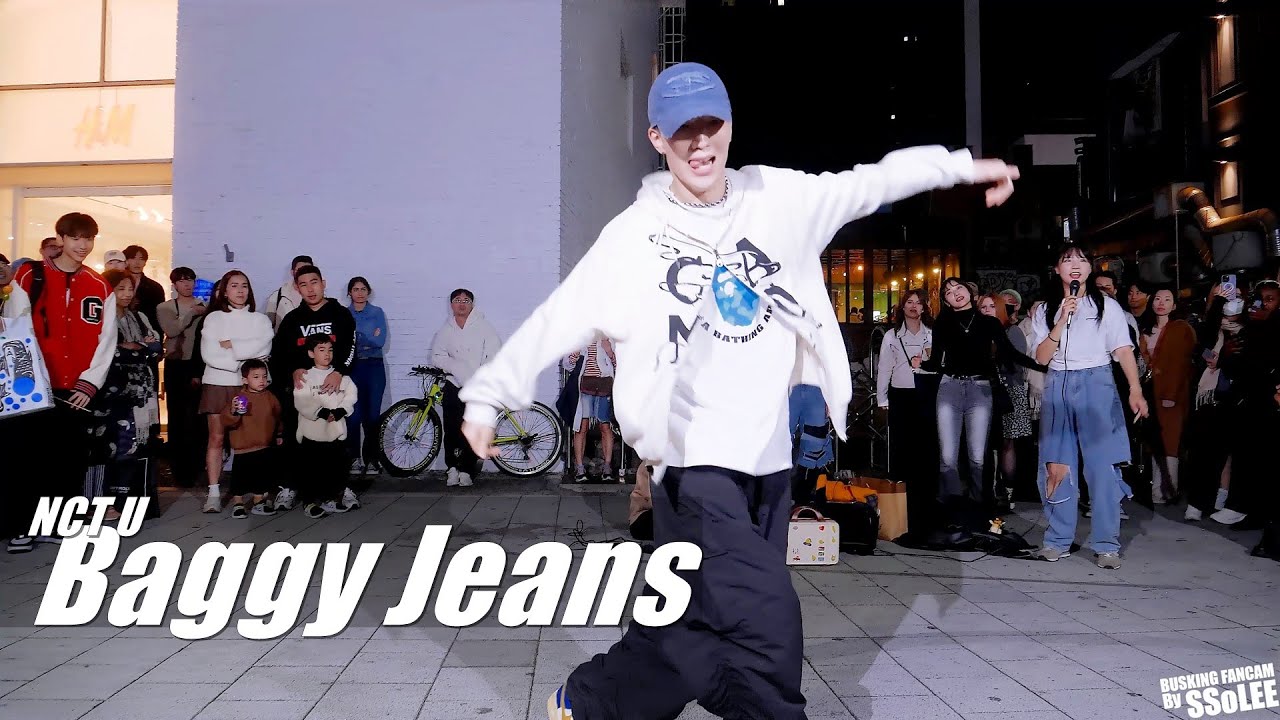 [4K] 원샷 크루 (장우, ONESHOT crew) - Baggy Jeans (엔시티 유, NCT U) 커버 댄스 @ 231022 홍대 버스킹 직캠 By SSoLEE
