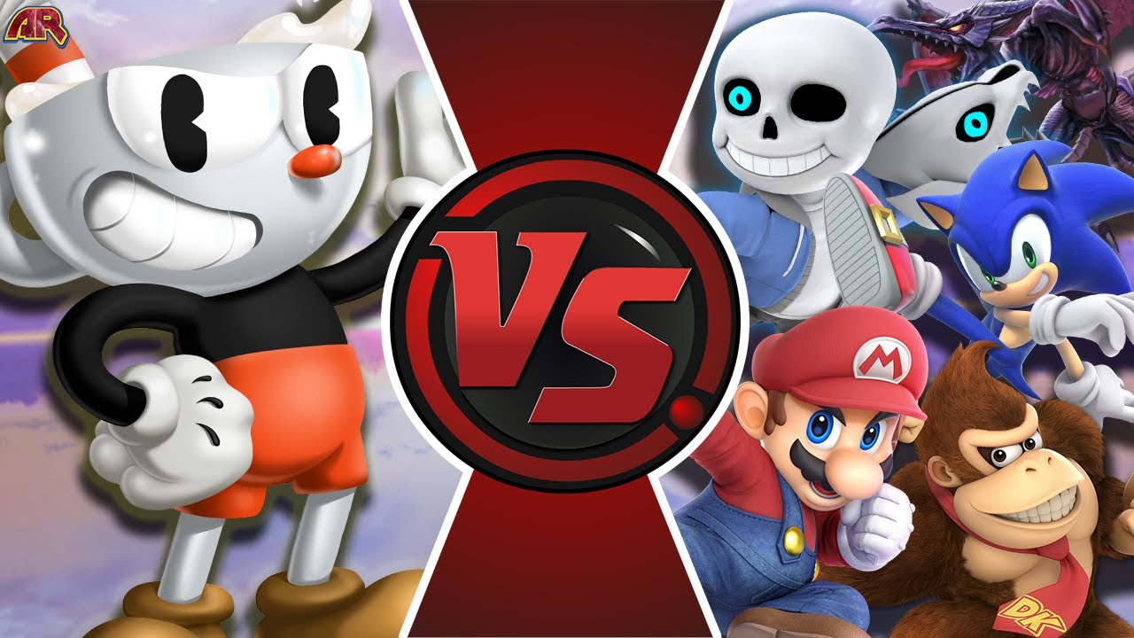 CUPHEAD против SMASH ULTIMATE! (Капхед против Санса, Марио, Соника, Ридли и других!) Анимация Кап...
