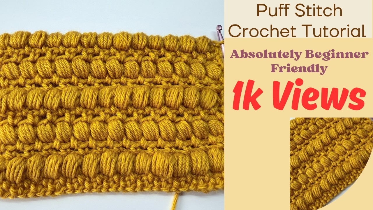 🌸 Super Easy Puff Stitch Crochet Pattern | Perfect for Beginners