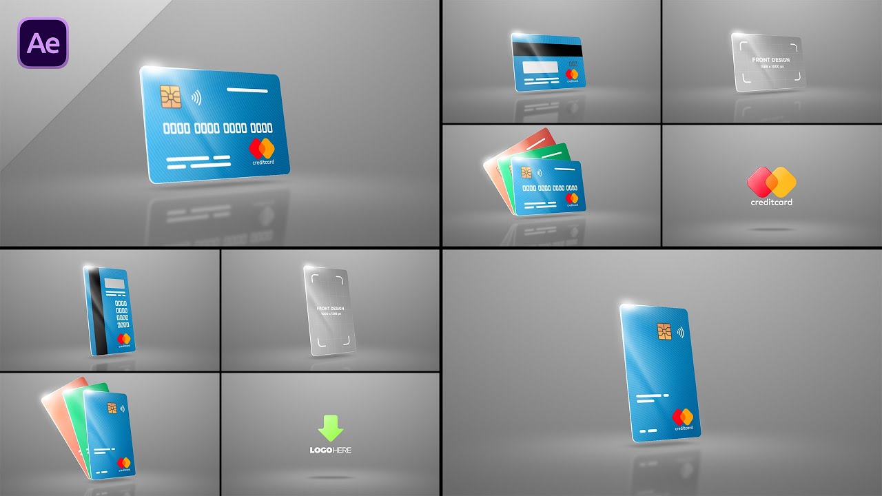 Credit Card Mockup - After Effects Template (Tutorial)