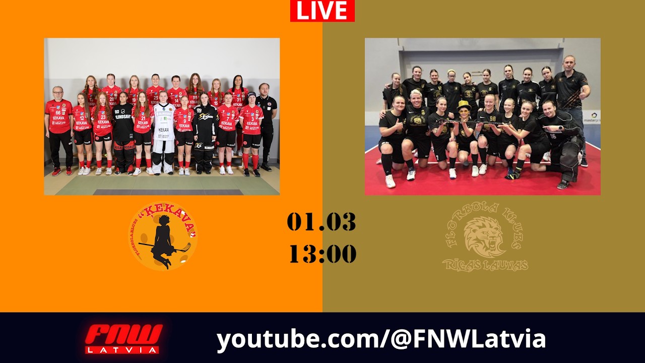 TIEŠRAIDE - ELVI FL sievietēm 2025/26: FK Ķekava/Latvijas Mediji vs. Rīgas Lauvas (01.03.2026)