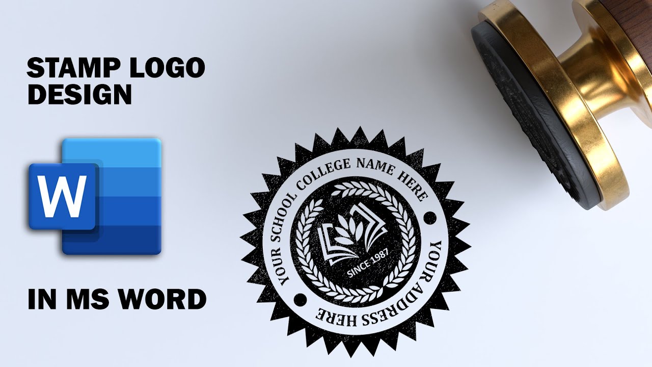 Round Stamp Logo Design In MS Word