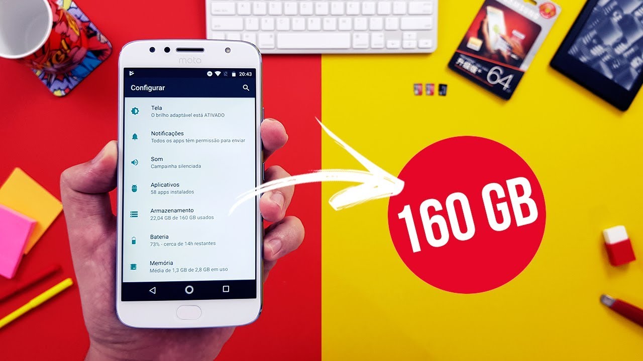 AUMENTE ABSURDAMENTE A MEMÓRIA INTERNA DO SEU CELULAR MOTOROLA (MOTO G5S, MOTO G5, MOTO G4, etc...)