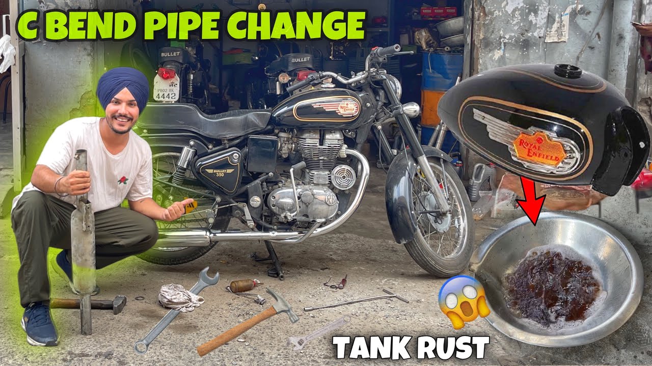 Bullet Standard C Bend Pipe & Silencer Change 😱*Kharcha Hogya*