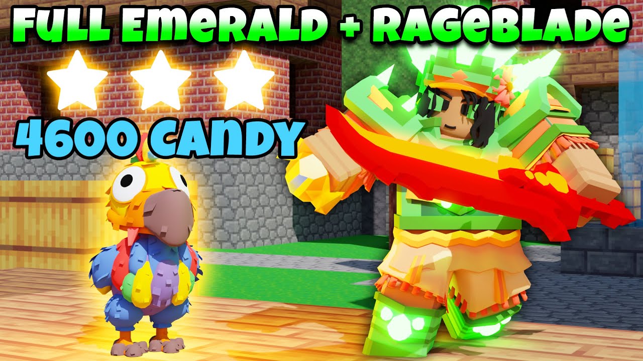 How I Got 4600 Candy + Full Emerald Gear + Rageblade In Roblox Bedwars