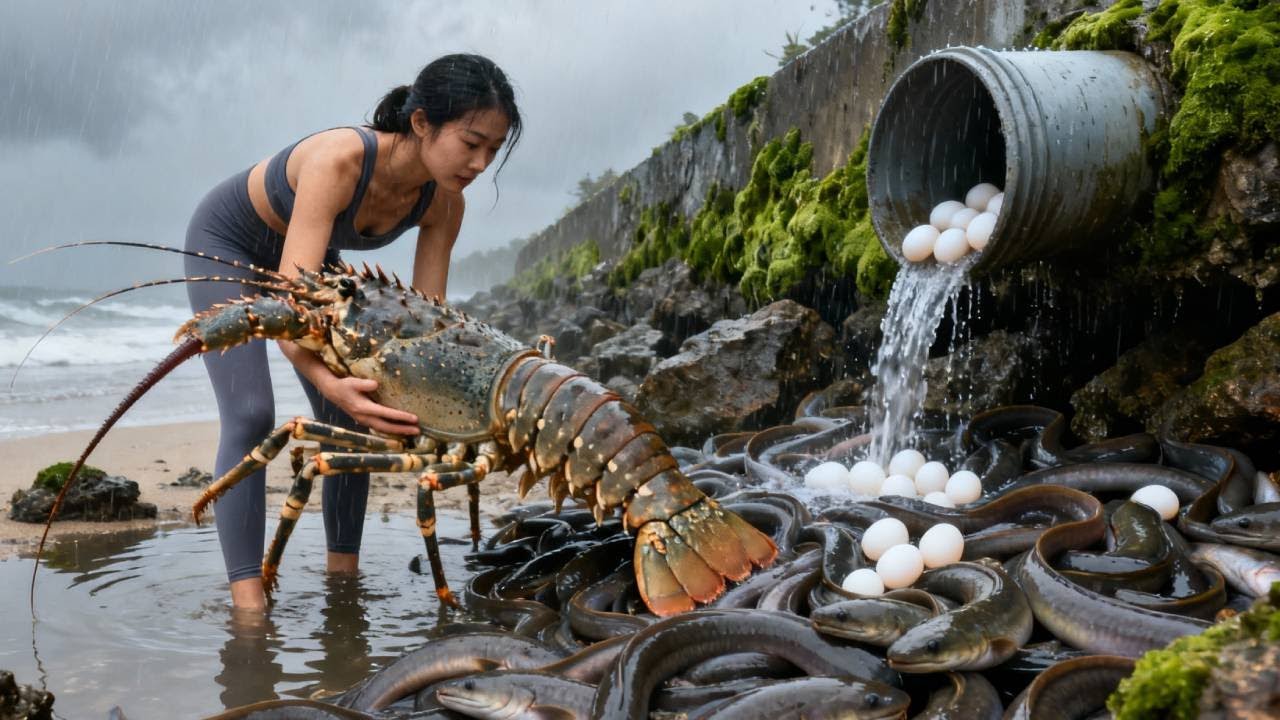Xiao Zhang Made His Fortune By Beachcombing, Catching Lobsters, Groupers, And Eels In Droves.