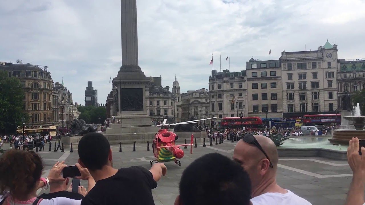 Air Ambulance Lands in Busy Square || ViralHog