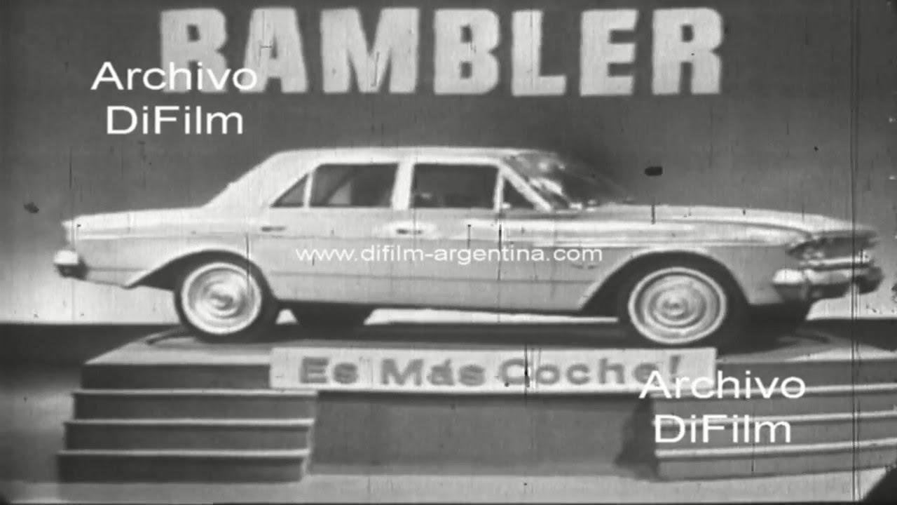 Cacho Fontana anunciando aviso del automovil Rambler 1964