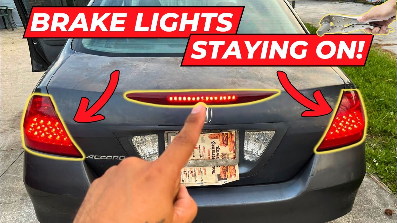 Honda Accord Brake Lights/ Tail Lights Staying On Fix/ Repair Help. Will Not Turn Off Remains On