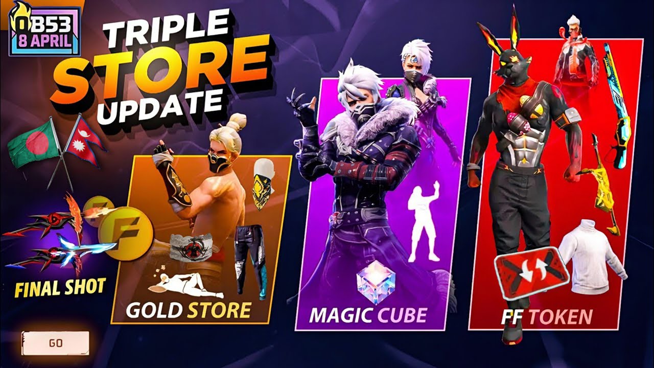 OB 53 Update - triple store update 🤯 || FF token store, Buddy mart store, Magic Cube store update 