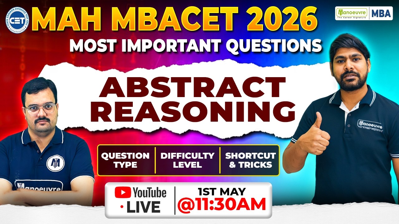 MAH MBA CET 2026 (попытка 2) ПРЯМАЯ ТРАНСЛЯЦИЯ | Важные вопросы по абстрактному мышлению | Уровен...