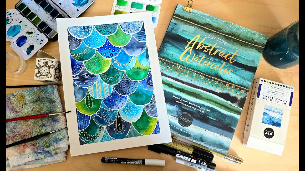 Abstract Scallop Watercolour Tutorial from Essoldo Design Book
