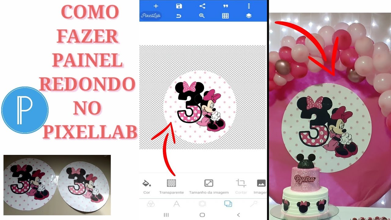 Como Fazer Painel redondo no PixelLab + Impressão