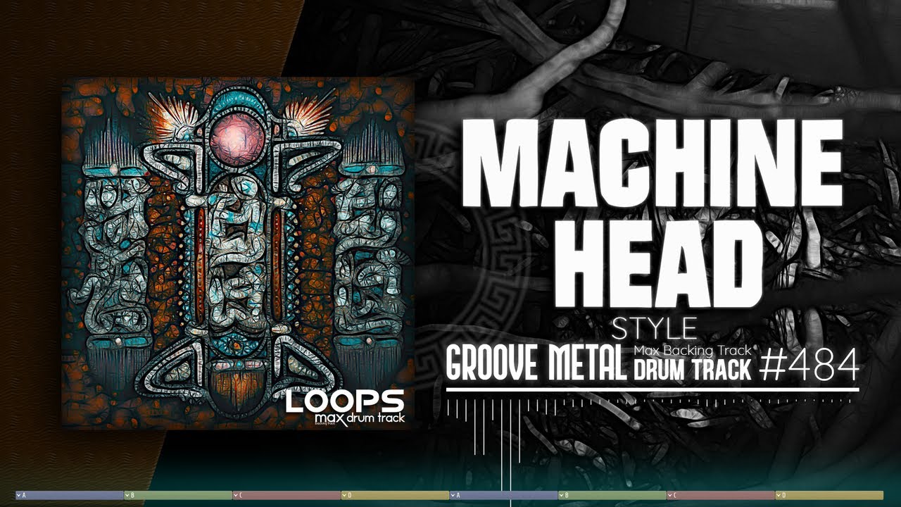 Groove Metal Drum Track / Machine Head Style / 100 bpm