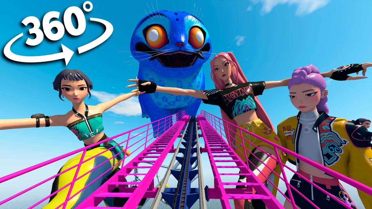 🎢 360° БЕЗУМНЫЕ KPop Охотники на демонов — Американские горки в VR