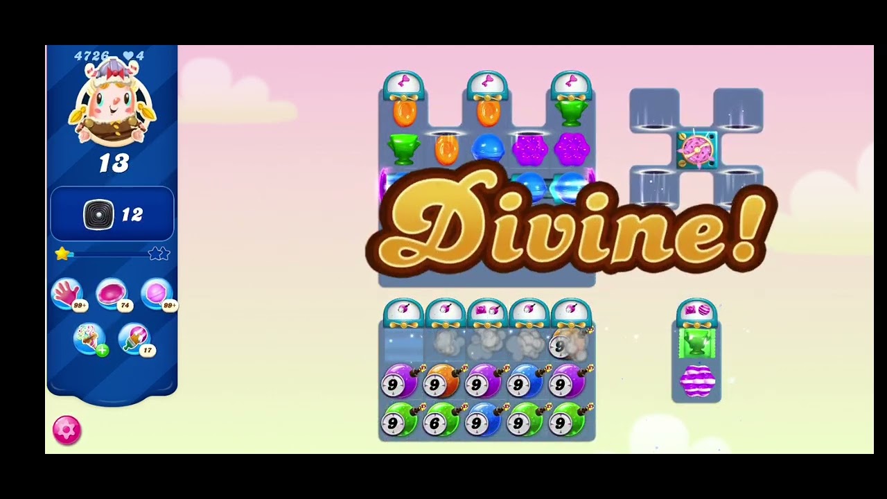 Candy Crush Saga level 4726//No boosters//Super hard level