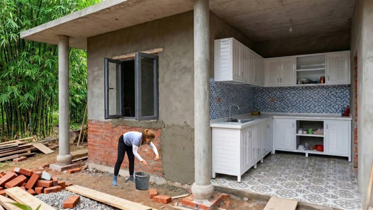 TIMELAPSE : Building a New Fully Equipped Kitchen, Upgrading the Farm After the Historic Flood