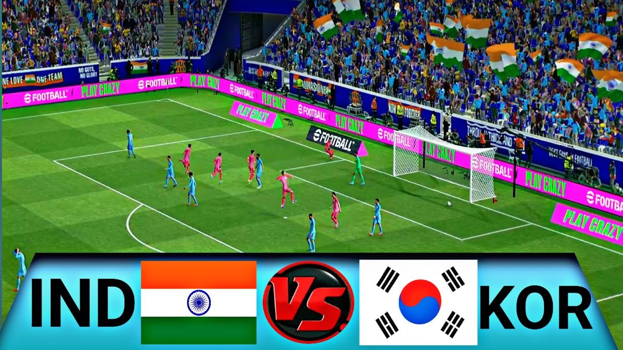 🇮🇳 INDIA vs KOREA 🇰🇷  | International Football CLASH 🔥 | eFootball 4K Gameplay