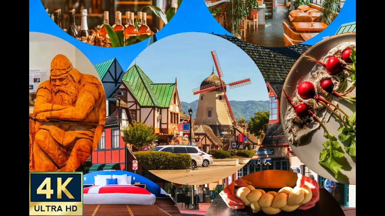 4k walking tour Solvang, California. The Danish capital of America! #4k #walking #tour