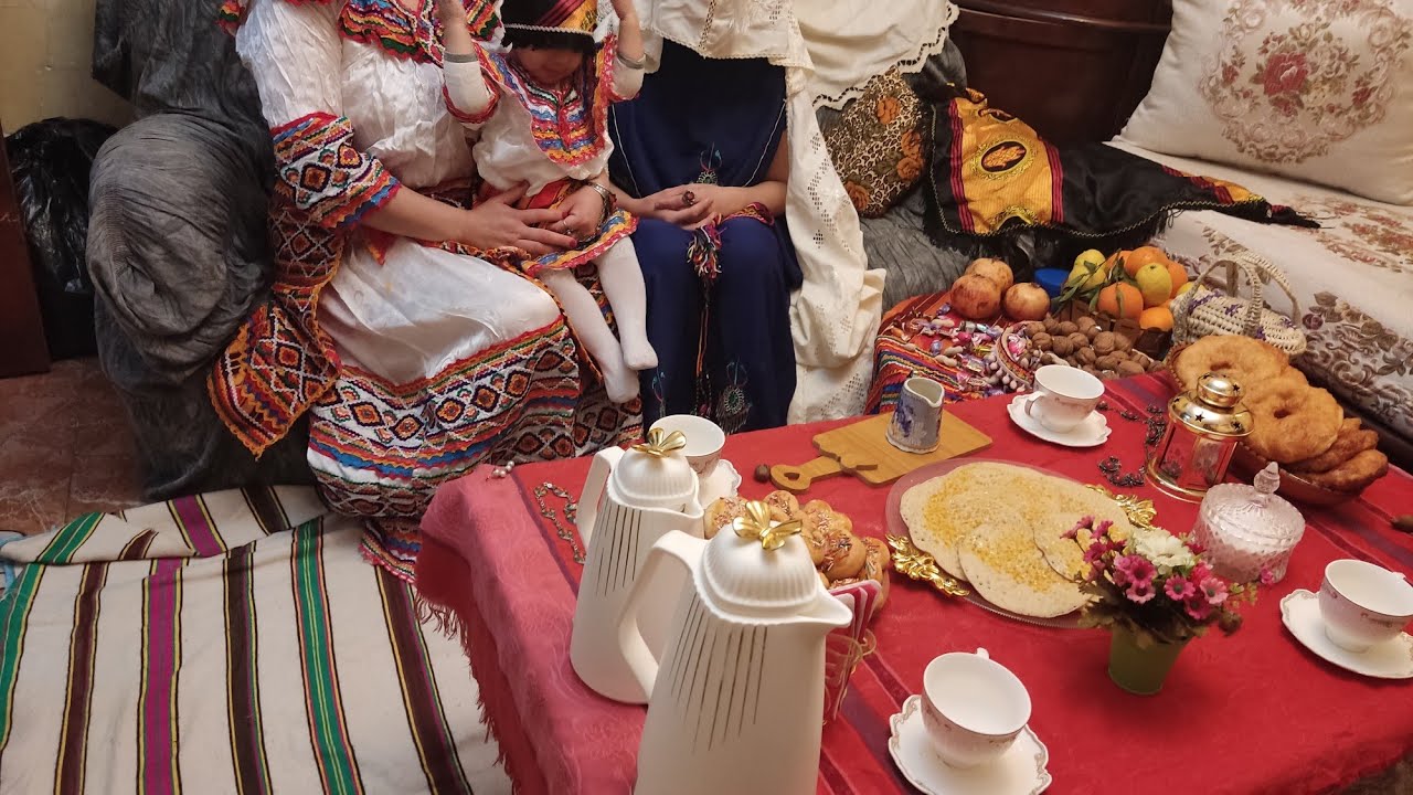 اسقاس امقاس يناير في تيبازة 🎉واش طيبت واش لبسنا😊أجواء عائلية بتقاليد بلادي 🇩🇿#يناير