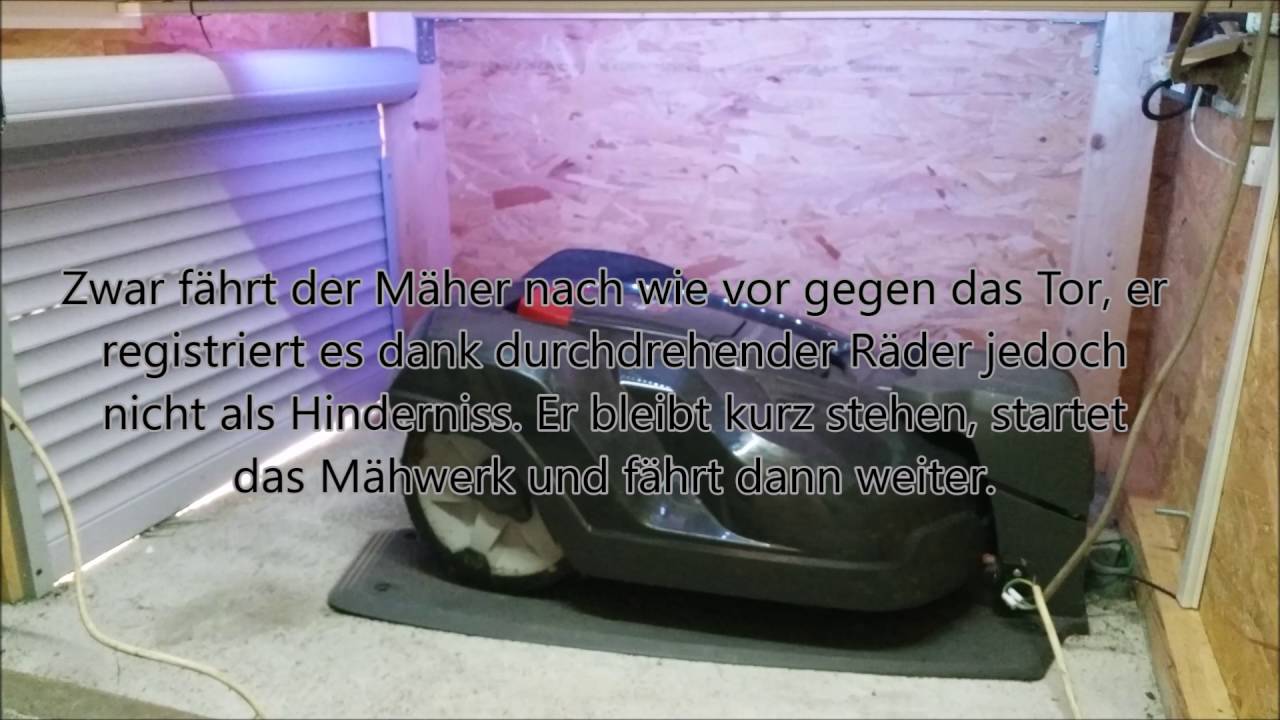 Husqvarna Automower® Rolltor der Mähergarage mit Endschalter steuern