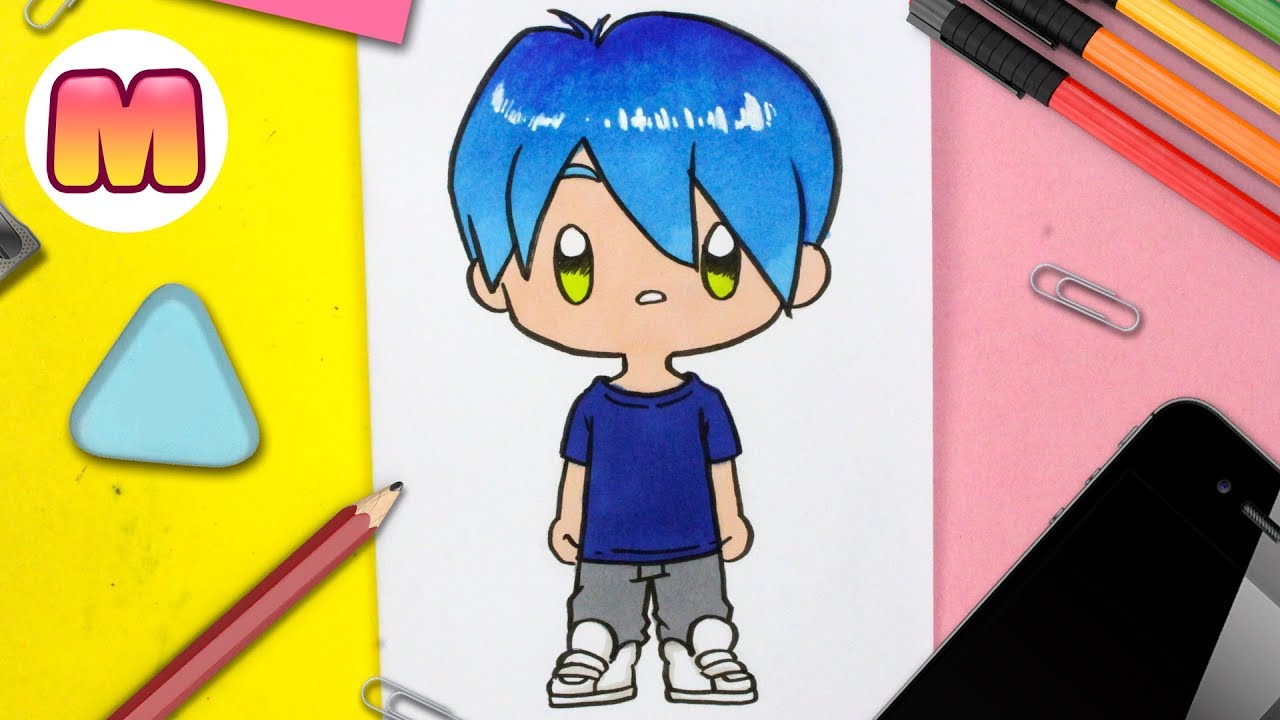 COMO DIBUJAR PERSONAS KAWAII 😀C&oacute;mo dibujar un chico kawaii paso a paso muy f&aacute;cil 😀 Dibujos kawaii