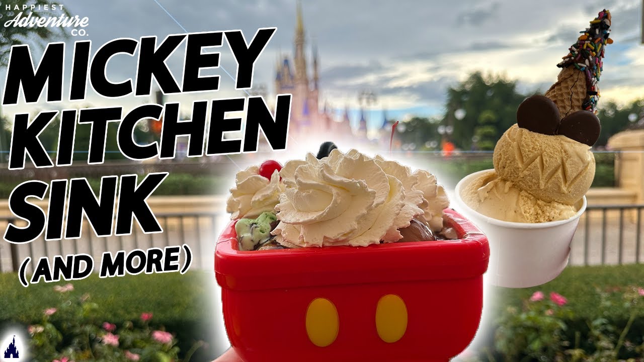 You've NEVER Had Ice Cream Like This Before! | The Mickey Kitchen Sink at the Plaza Ice Cream Parlor
