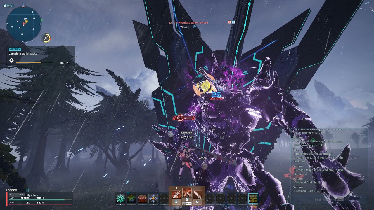 Cute Loli Can't Take This Huge Monster! PSO2:NG
