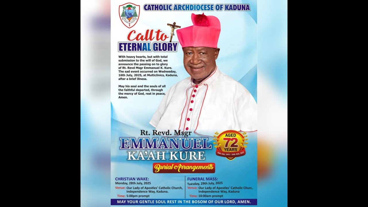 CHRISTIAN WAKE FOR LATE RT. REVD. MSGR. EMMANUEL KA'AH KURE
