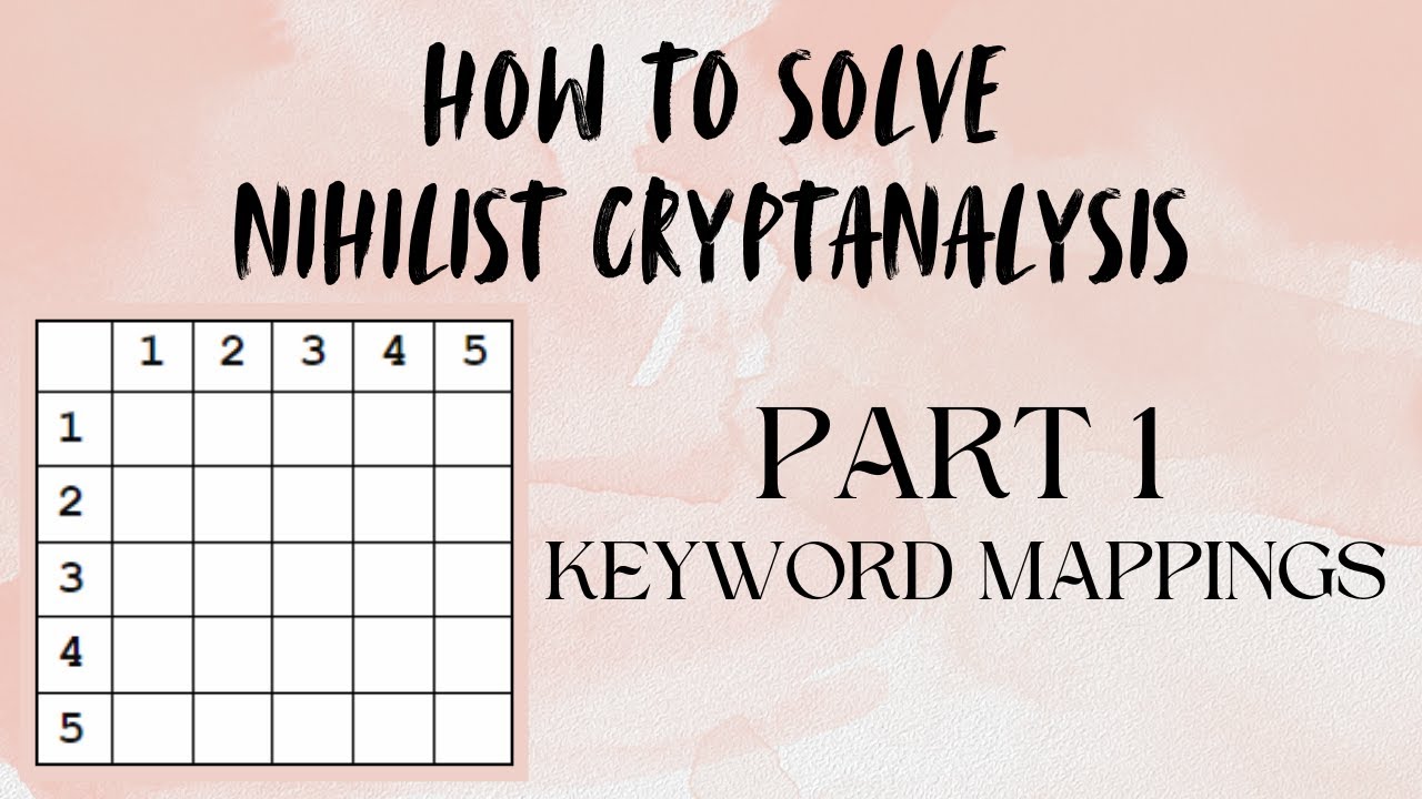 How to Solve a NIHILIST CRYPTANALYSIS CIPHER!! (Part 1)