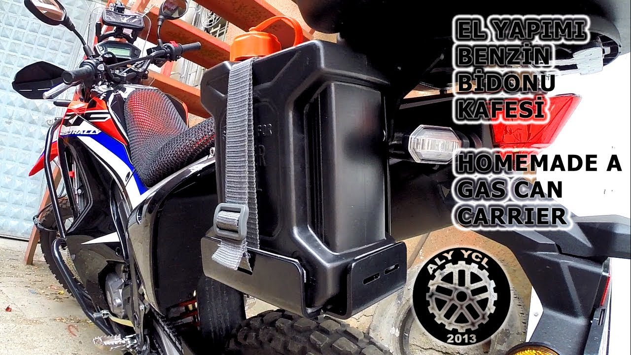 Motosiklet için benzin bidonu kafesi nasıl yapılır - How to make a gas can carrier for motorcycle