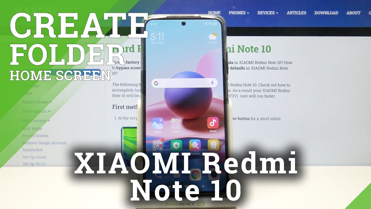 How to Create Folder on Home Screen in XIAOMI Redmi Note 10 &ndash; Group Apps