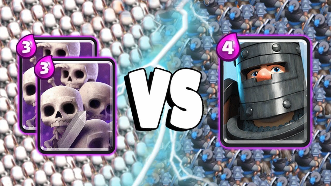 2 SKELETON ARMY Vs DARK PRINCE - Clash Royale Battle