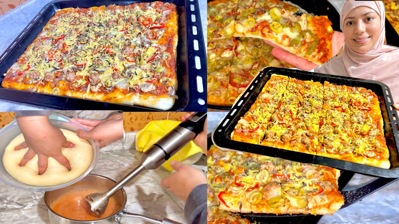 ضروري خاص يكون عندك هاد الميكسور👌🏻بيتزا بعجينة السحرية🍕صوص مطيشة والعمارة لذيذة واقتصادية😋