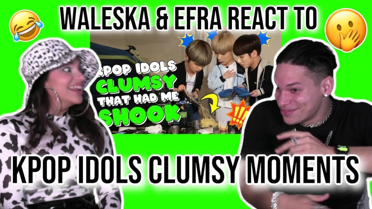 Waleska & Efra react to Kpop Idols Clumsy  Moments That Had Me Shook😯👀😂| REACTION