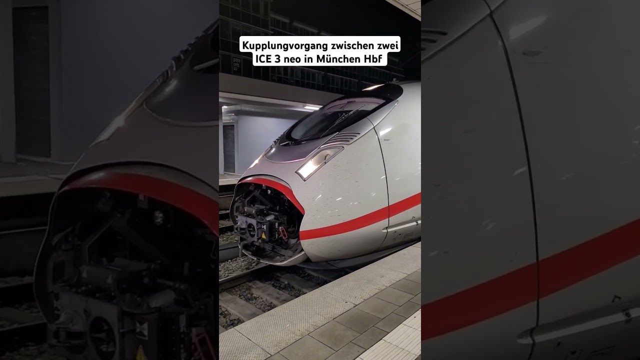 Kupplungvorgang zwischen zwei ICE's 3 neo #bahn #trainspotting #train #z&uuml;ge #bahnhof #zug #ice3neo