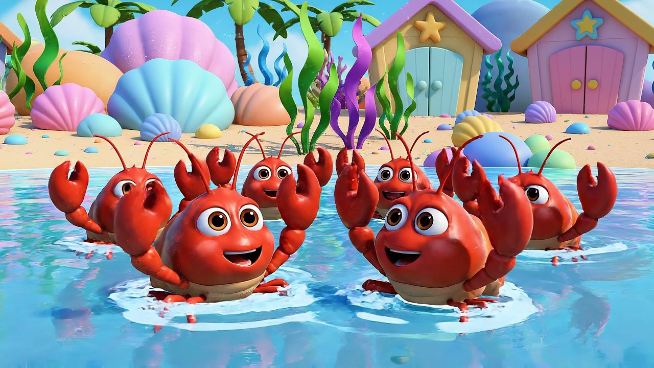 Five Little Lobsters Snap Snap Snap 🦞 | Ocean Adventure & Counting Songs for Kids